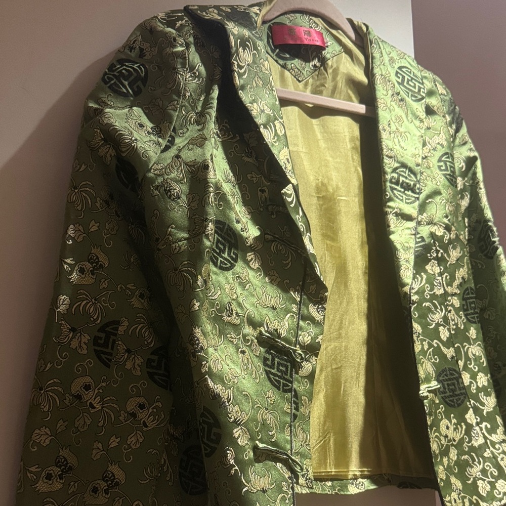 Xiao Yang Green Floral Jacket